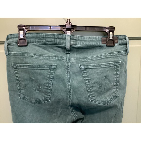 AG Adriano Goldschmied Pants Green Size 29R The Stevie Ankle Slim Straight Leg - Picture 5 of 10